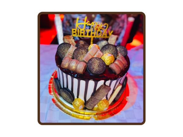 8″ MEDIUM ROUND 4 INCH HEIGHT BIRTHDAY CAKE (FAB3)