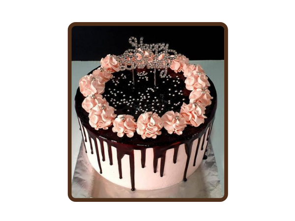 8″ ROUND 4 INCH HEIGHT BIRTHDAY CAKE (FAB7)