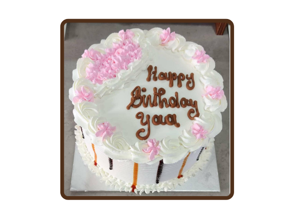 8″ MEDIUM ROUND 4 INCH HEIGHT BIRTHDAY CAKE (FAB1)